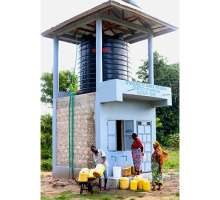 Château d’eau dans la communauté de Mabokoni